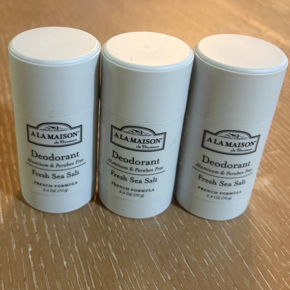 A La Maison de Provence Fresh Sea Salt Deodorant 2.4 oz Aluminum Free Lot of 3